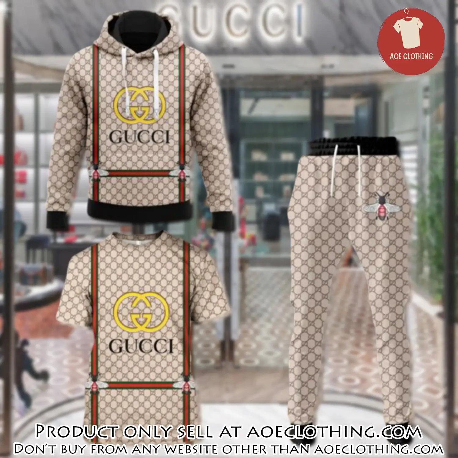 Gucci luxury brand combo tshirt hoodie long pants set trending 24 outfit sport lcs1026 aoe1444945